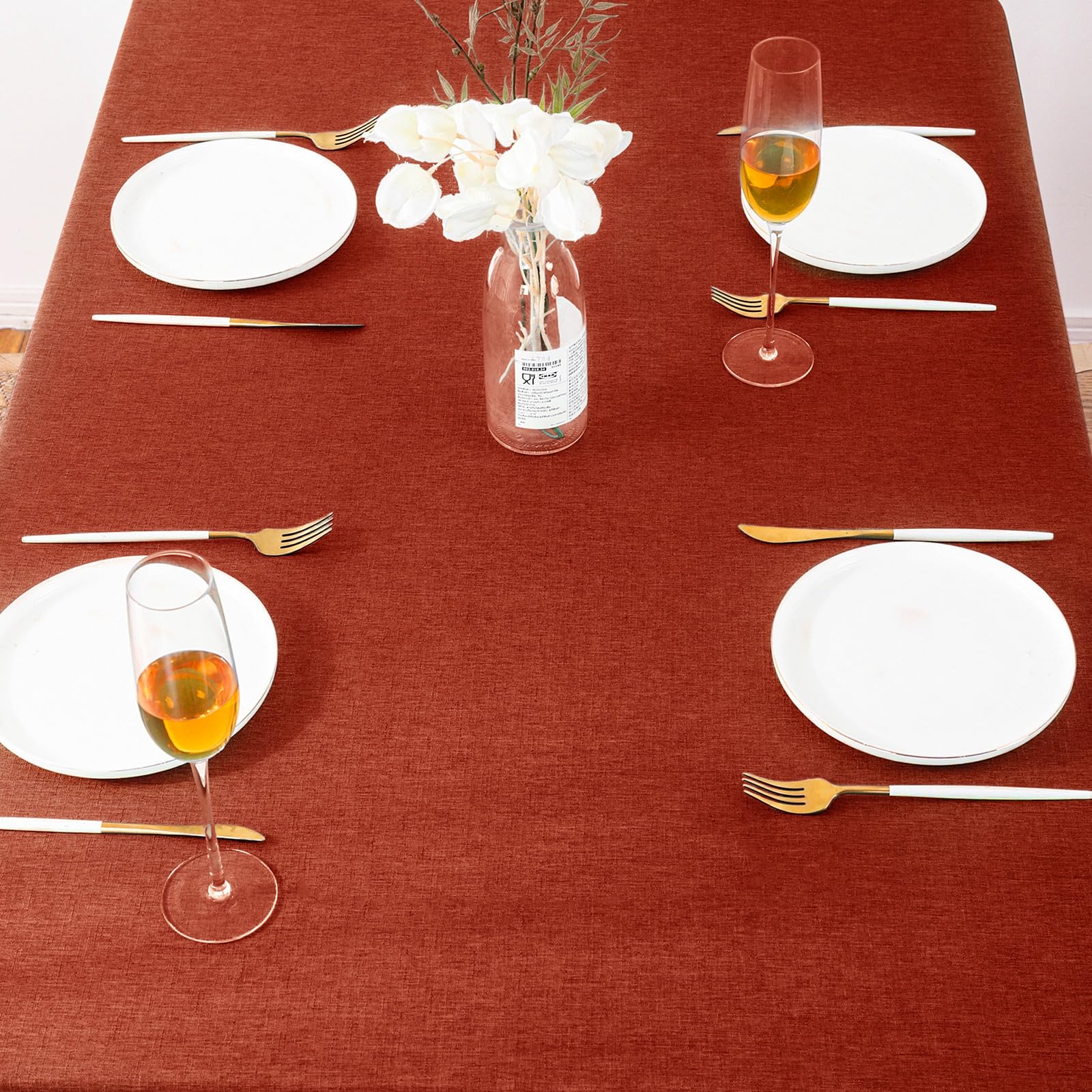 AUSSPVOCT water resistant tablecloth resisting spills for quick cleanup during meals