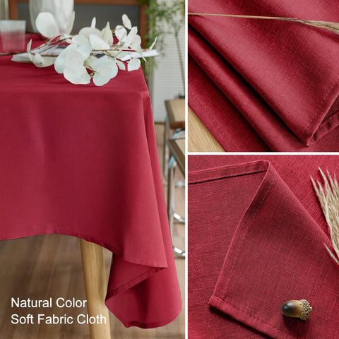 AUSSPVOCT wipeable tablecloth makes cleanup quick after meals.