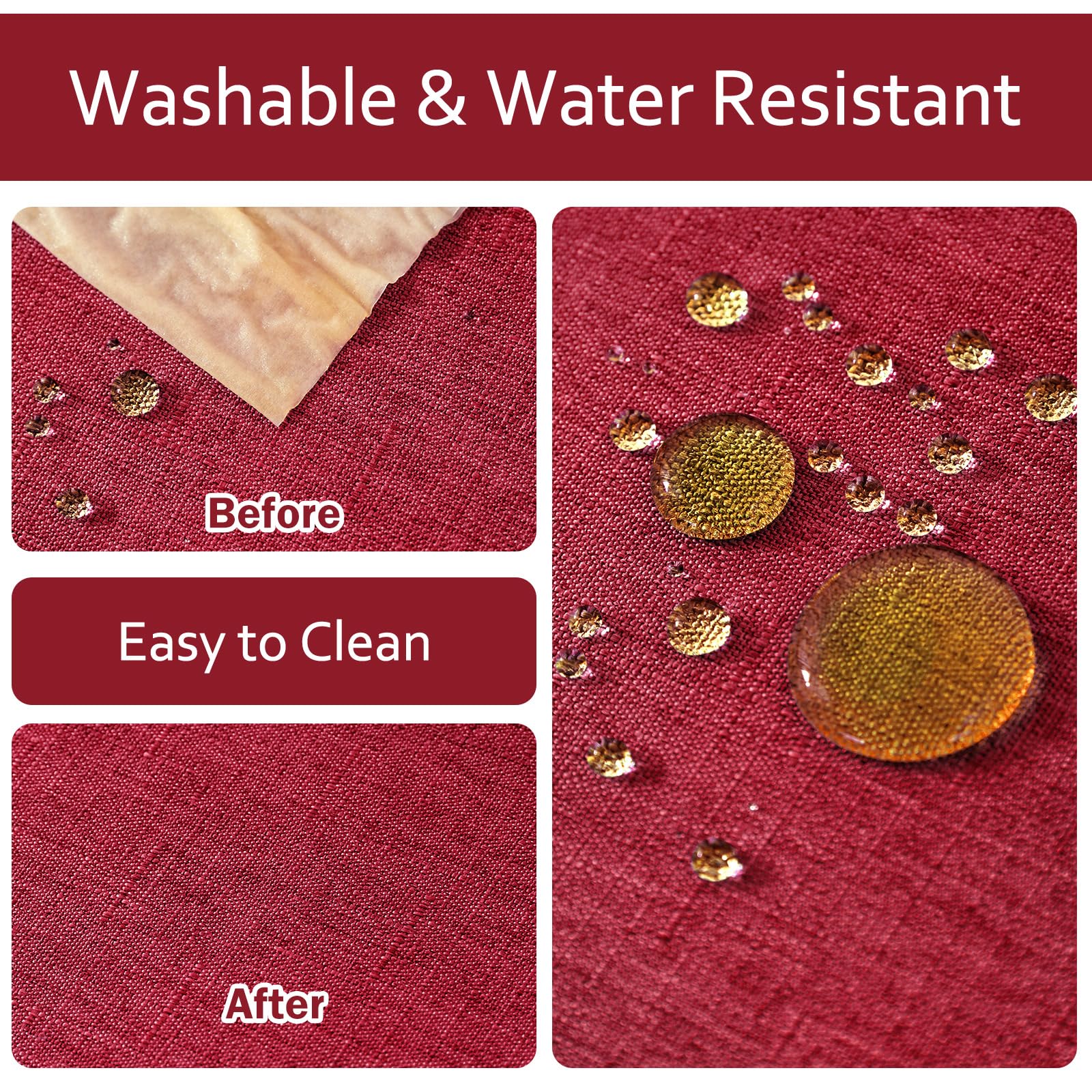 AUSSPVOCT wrinkle-free finish maintains a tidy, presentable table setting.