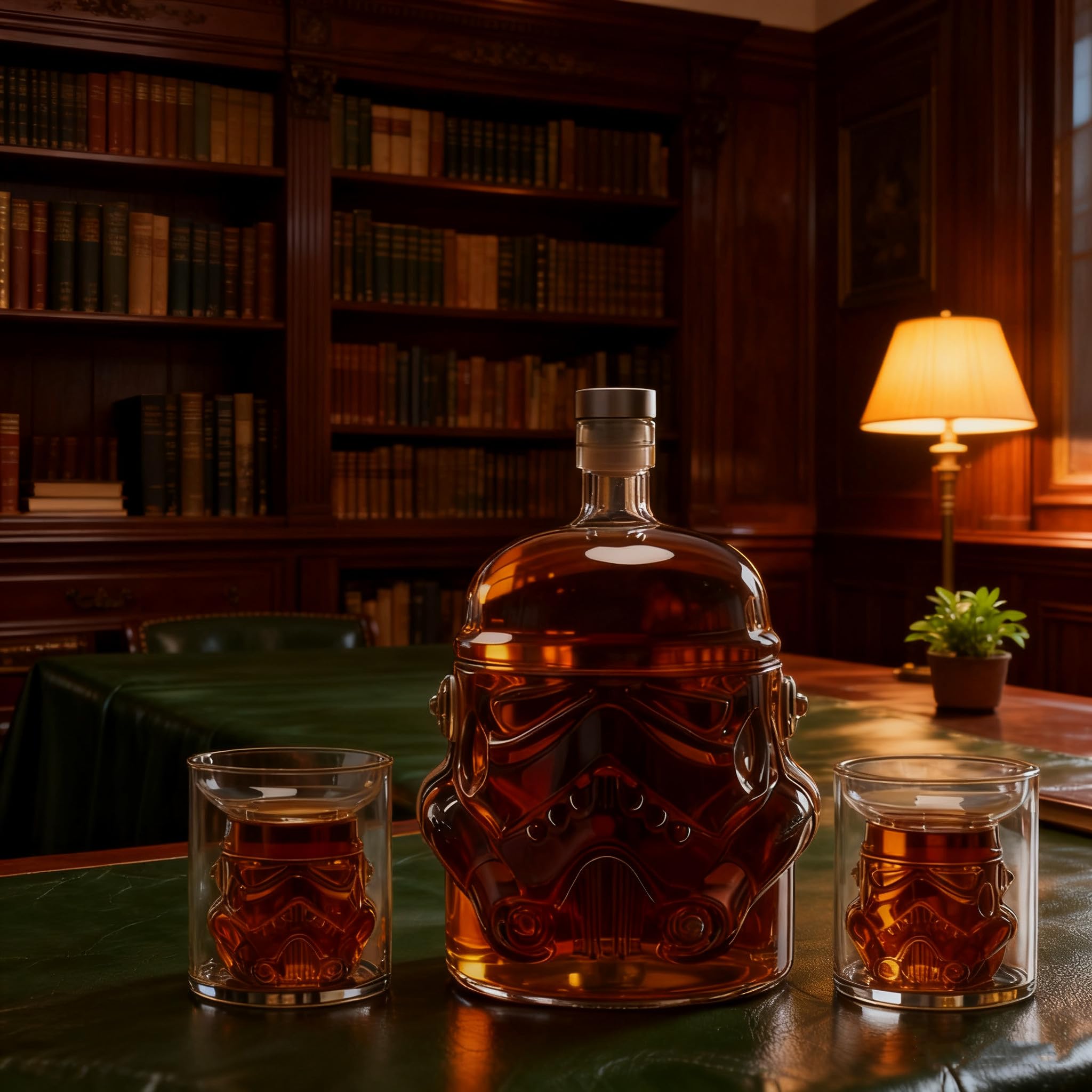 AUTIORE novelty-design decanter on bar cart stands out.