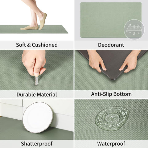 Autodeco non-slip backing keeps the rug secure on tiled and wooden floors