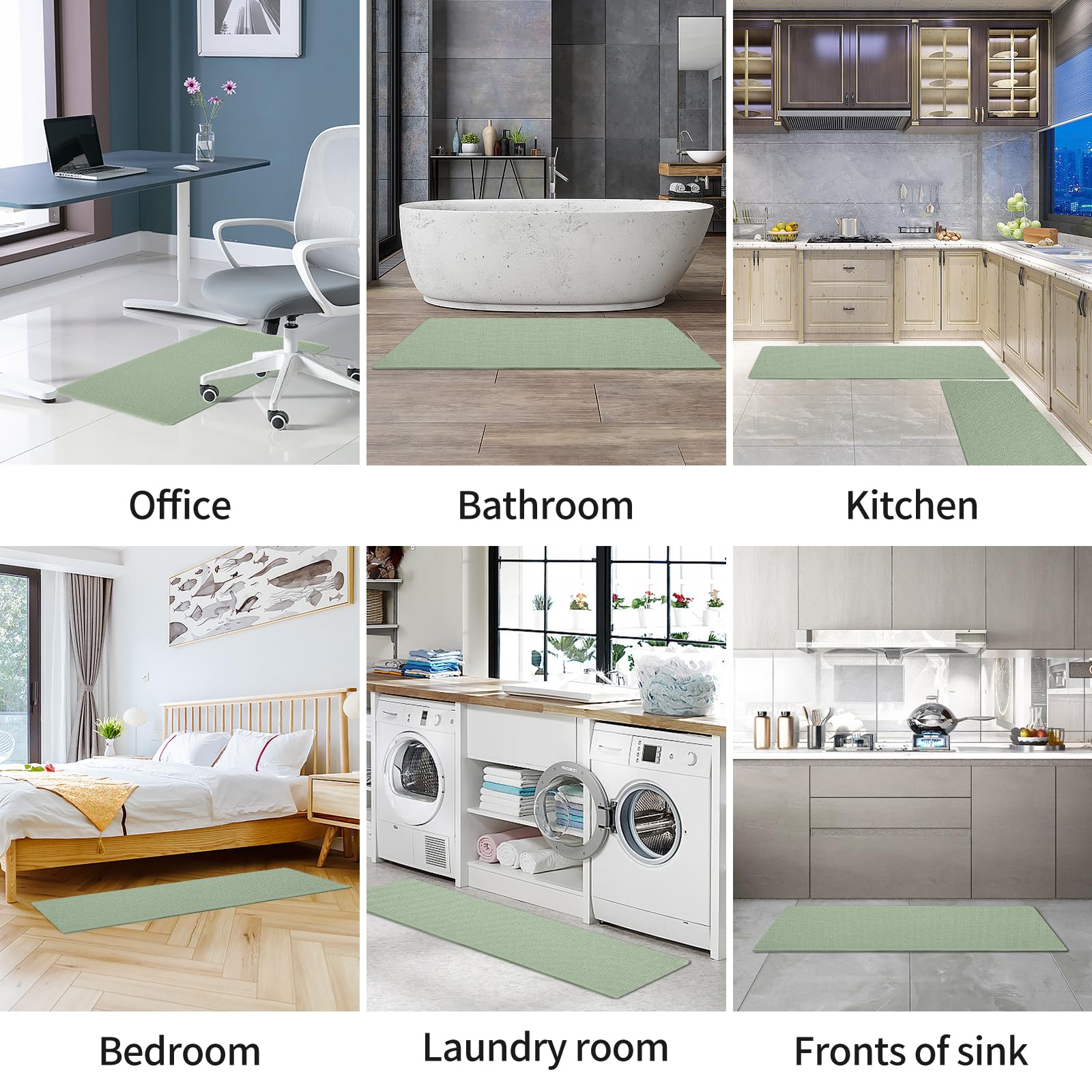 Autodeco textured top surface helps prevent slipping while standing at the sink