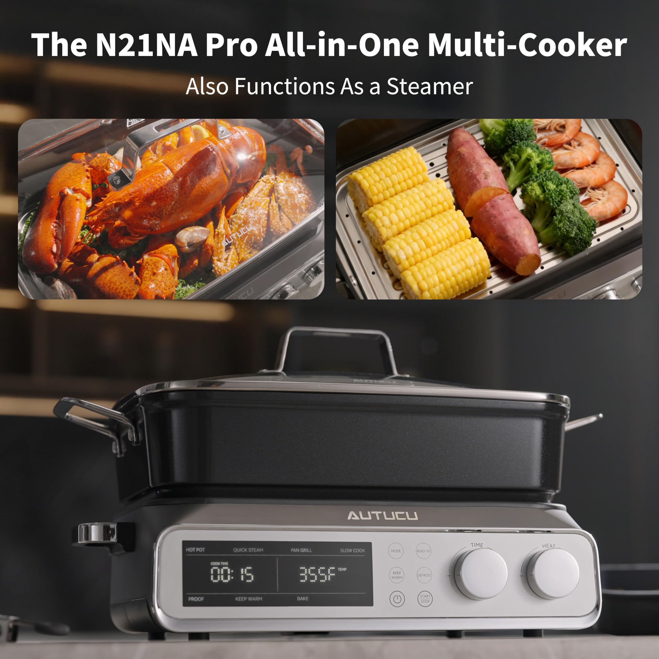 AUTUCU N21NA Pro steaming plate preserves moisture and nutrients