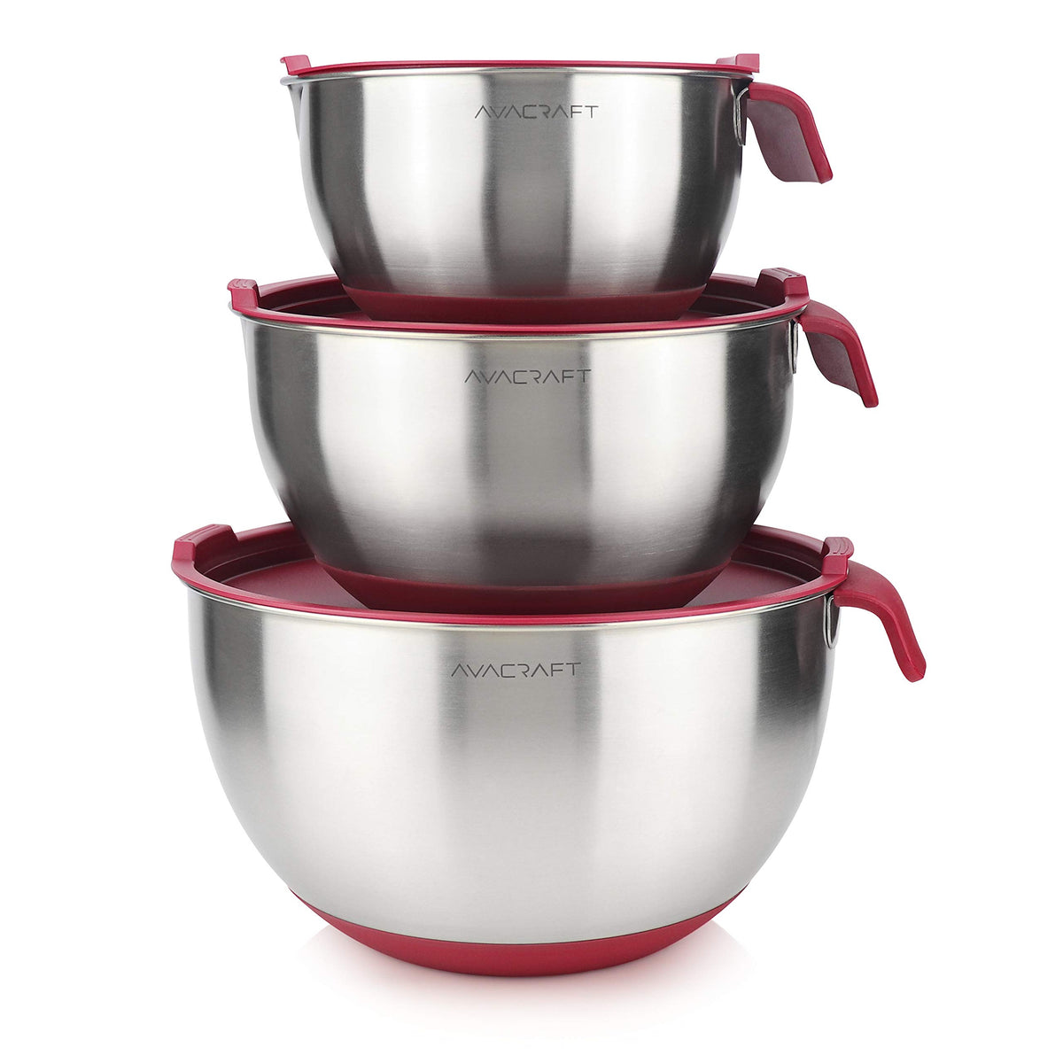 AVACRAFT 18/10 bowls with lids for organized prep and freshness