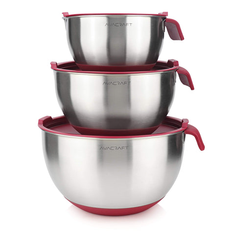 AVACRAFT 18/10 bowls with lids for organized prep and freshness