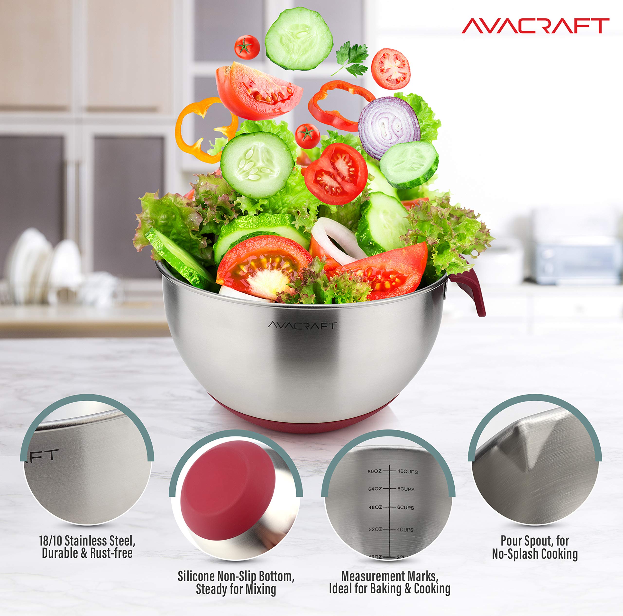 AVACRAFT bowls with ergonomic handles for a comfortable grip