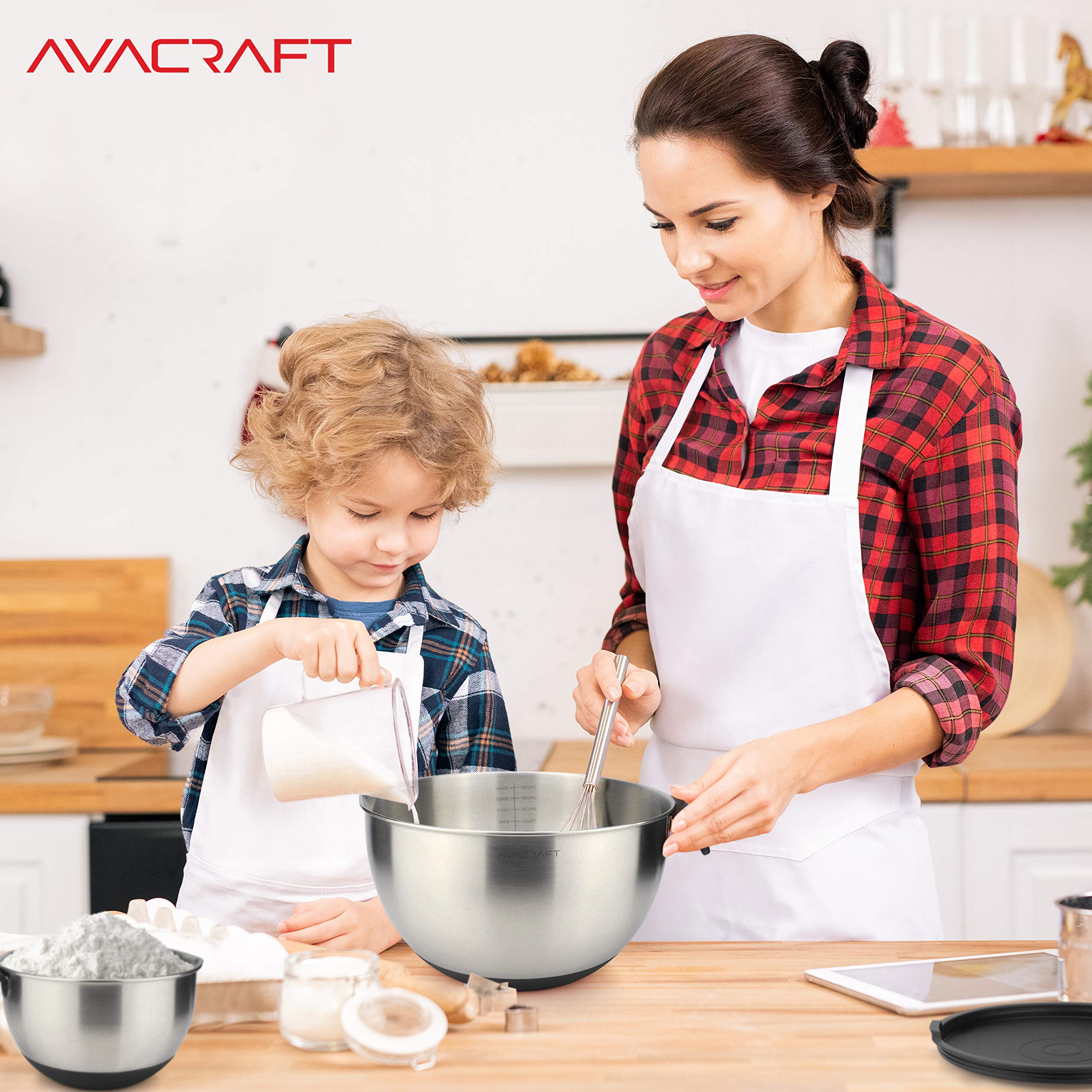 AVACRAFT bowls showing inside measurement marks for precise prep