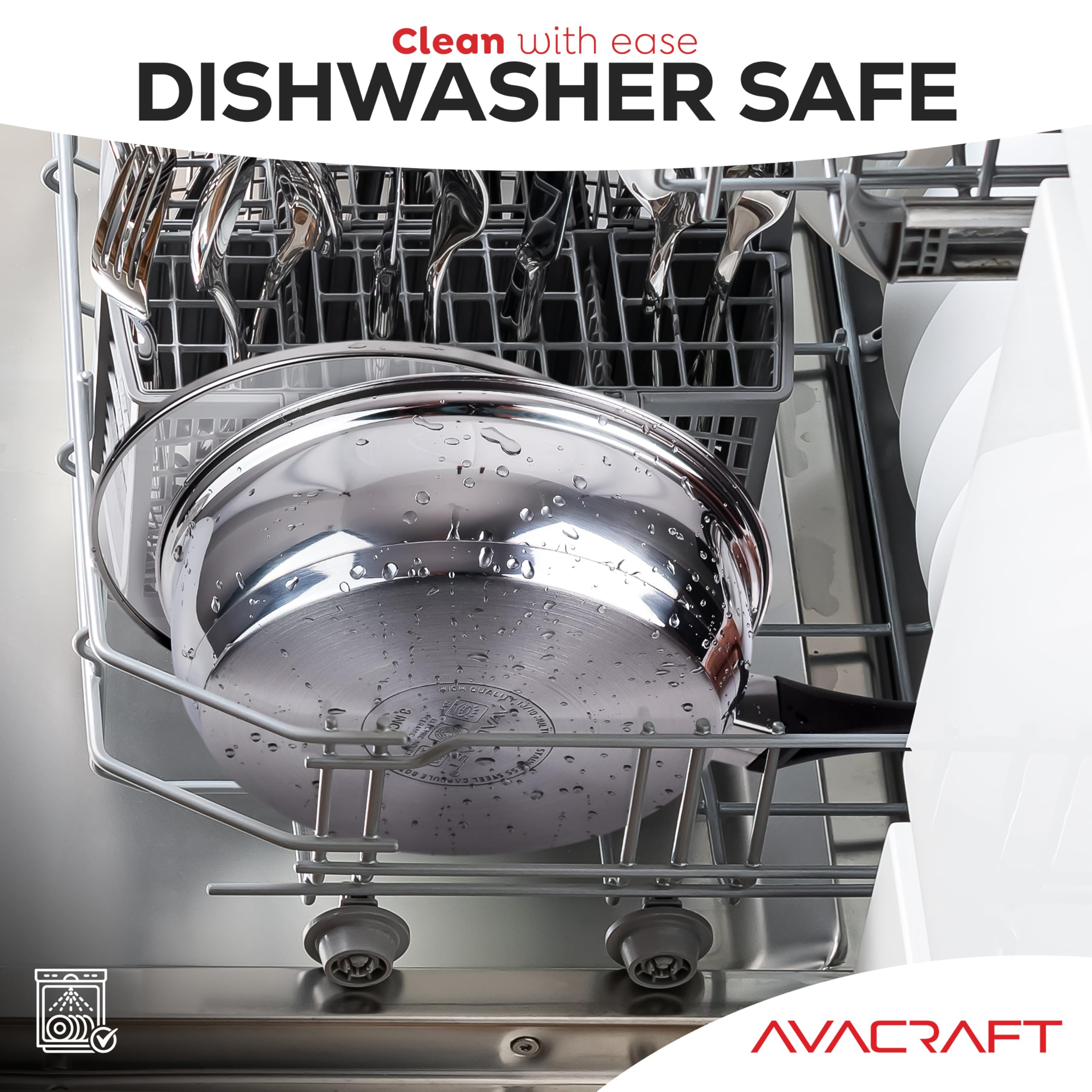 AVACRAFT removable insert converts to a versatile sauté pan