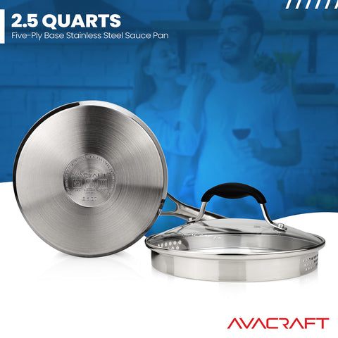 AVACRAFT 5-ply base provides even heat across sauces and stews