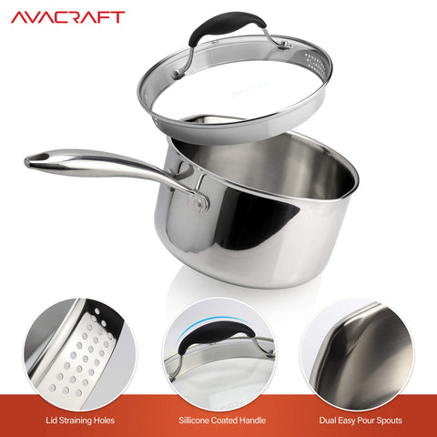 AVACRAFT ergonomic cool-touch handle for safe cooking