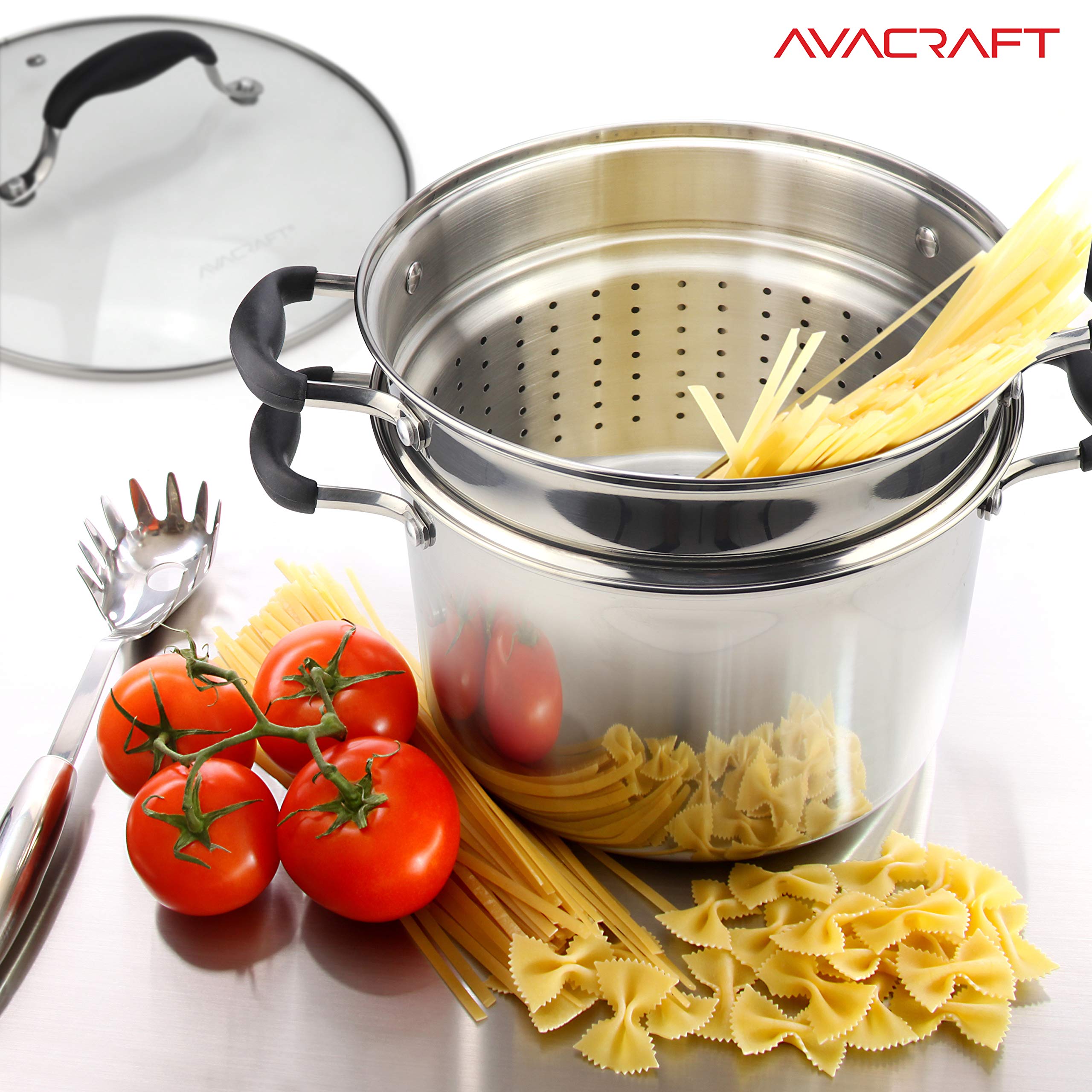 AVACRAFT steamer basket enabling gentle vegetables and seafood steaming.