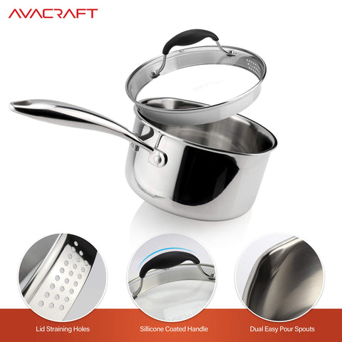 AVACRAFT Tri-Ply full-body design ensures even heat distribution across meals.