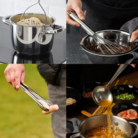Avador Premium Set offers heavy-duty stainless steel for daily kitchen use.