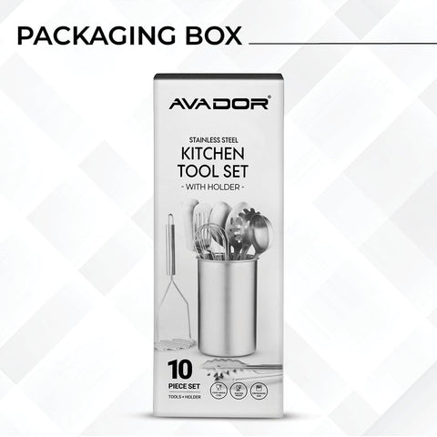 Avador Premium Set with space-saving design keeps your kitchen tidy and accessible.
