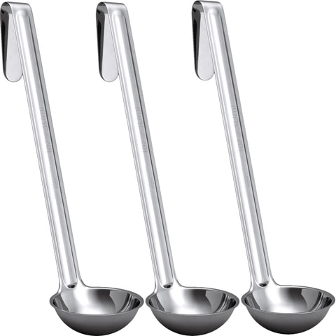 Avant Grub 1oz ladle in stainless steel for precise portions in soups