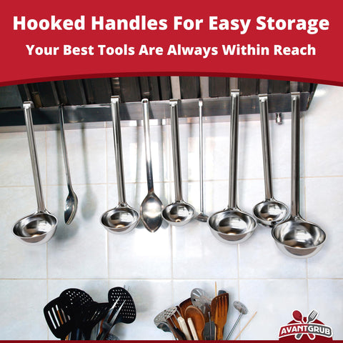 Avant Grub dishwasher-safe ladle for fast cleanup.
