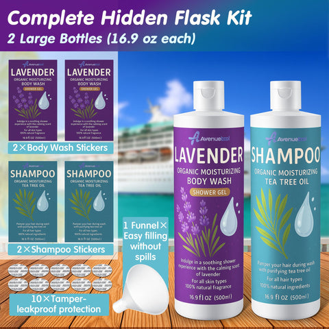 Avenuebool waterproof labels lavender and tea-tree help blend with toiletries.