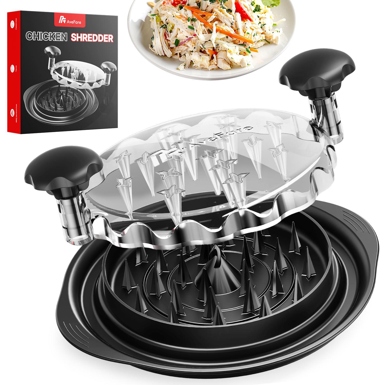 AveFare large chicken shredder exterior shows a durable, long lasting kitchen tool.