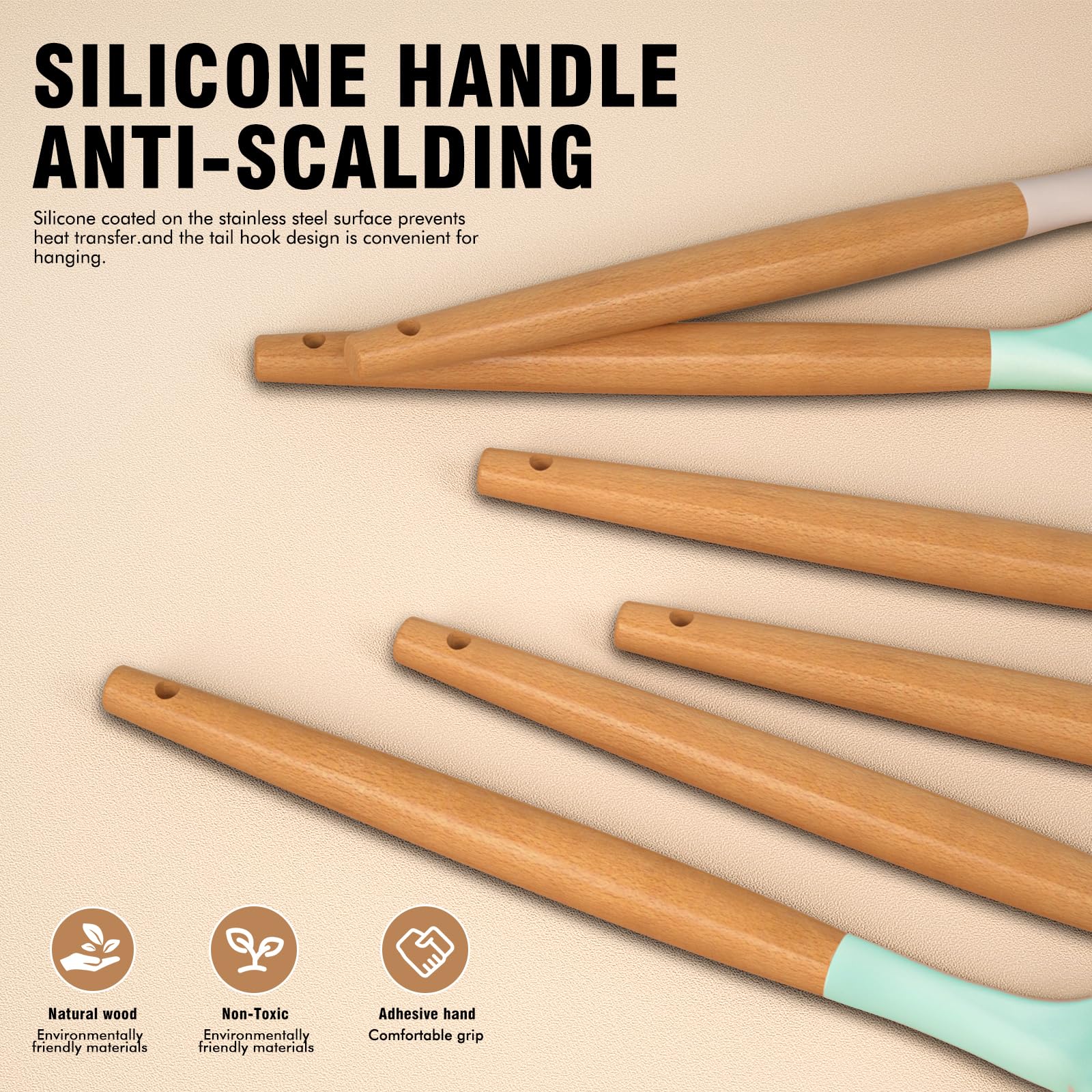 AVGPD measuring cups and spoons keep kitchen measurements precise.