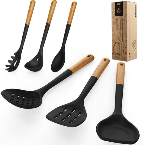AVGPD silicone pasta fork with handle, protects pasta from tearing.