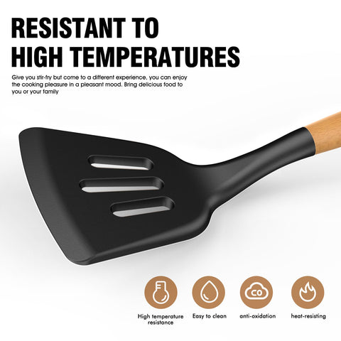 AVGPD slotted spatula for draining liquids while turning