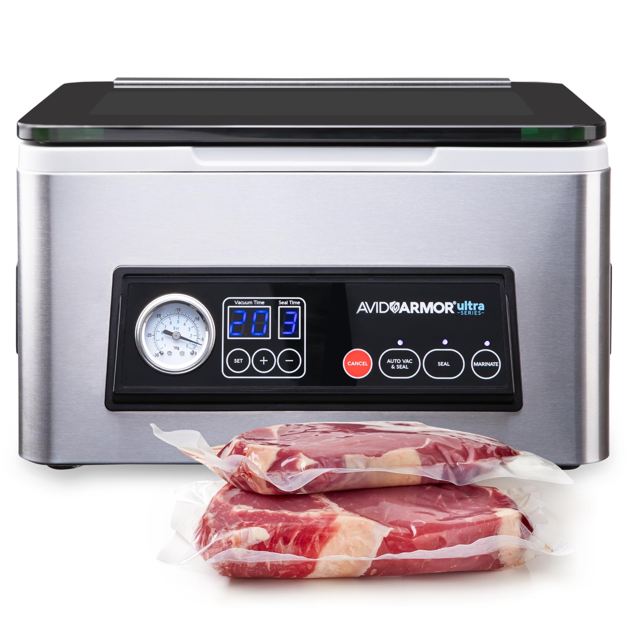 Avid Armor USV20 chamber vacuum sealer bar provides airtight seals for liquids and sauces.