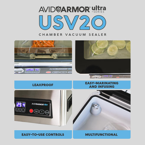 Avid Armor USV20 one-touch controls simplify precise sealing.