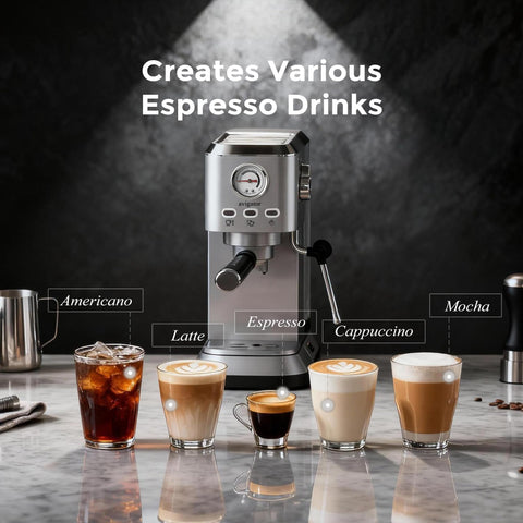 Avigator espresso machine espresso shot speed, 20–33 seconds per brew.