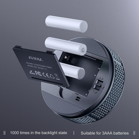 AVINIA digital timer features a 90dB alarm for clear reminders