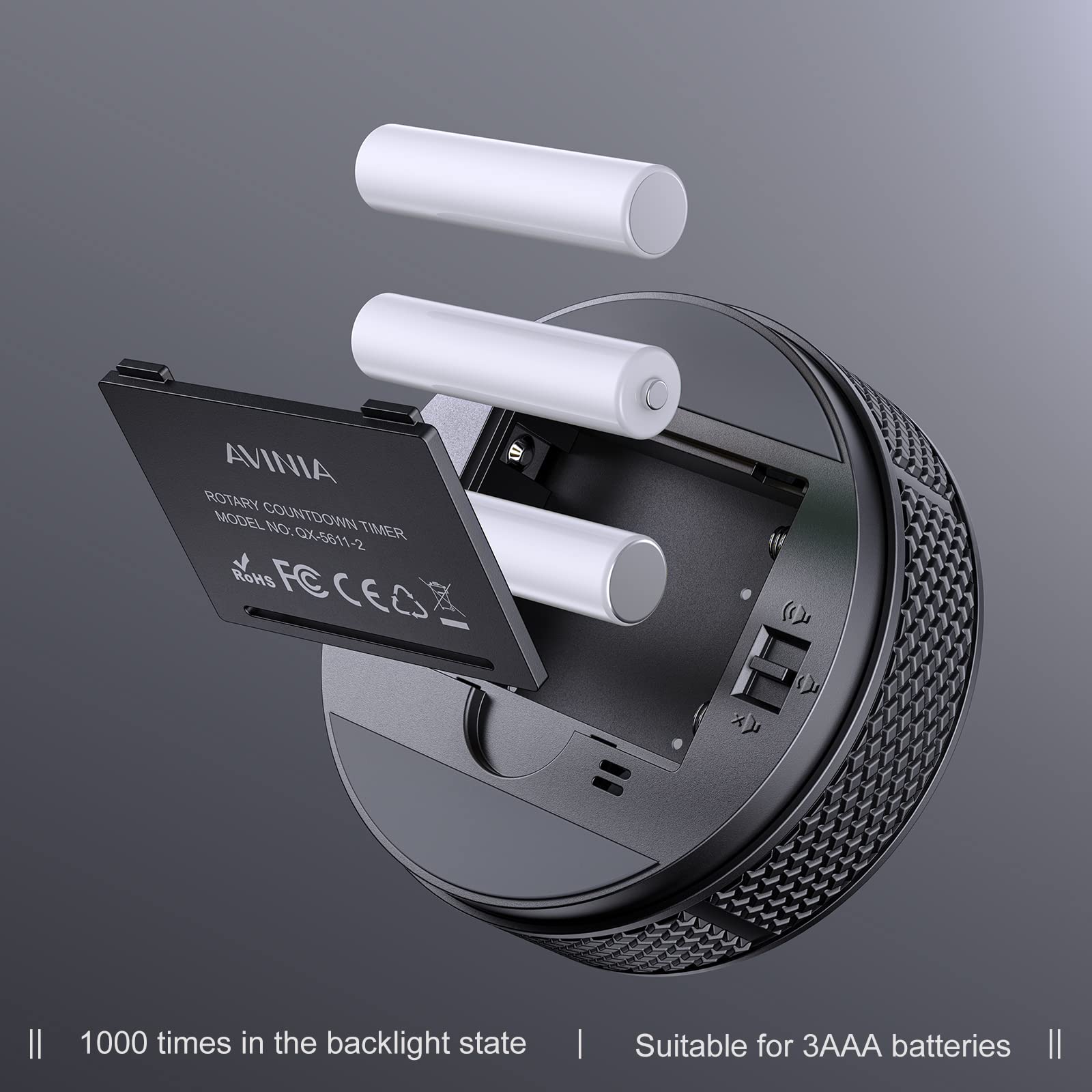 AVINIA timer offers three-level brightness for comfortable viewing in any light