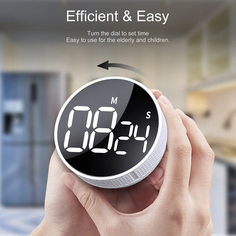 AVINIA timer magnetic back sticks to fridge for hands-free timing
