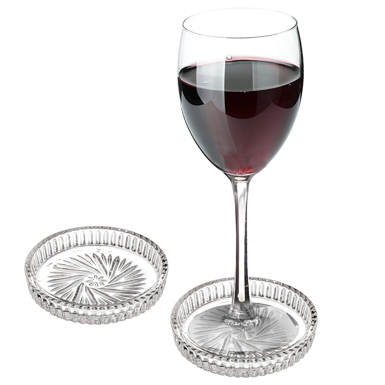 AVLA round coasters protect surfaces in dining rooms, kitchens, bars.