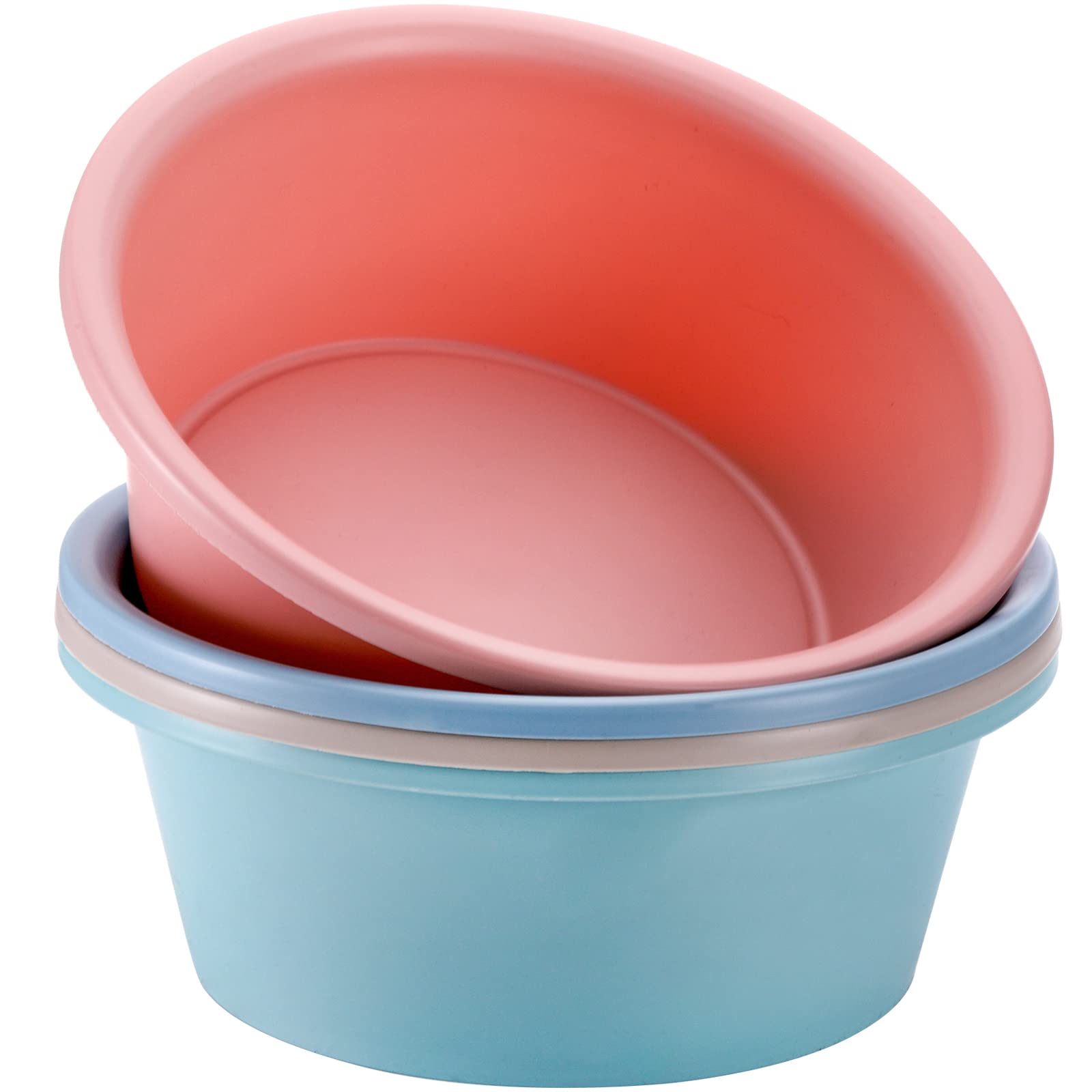 AVLA four-pack round wash basin for versatile dishwashing and outdoor cleanup