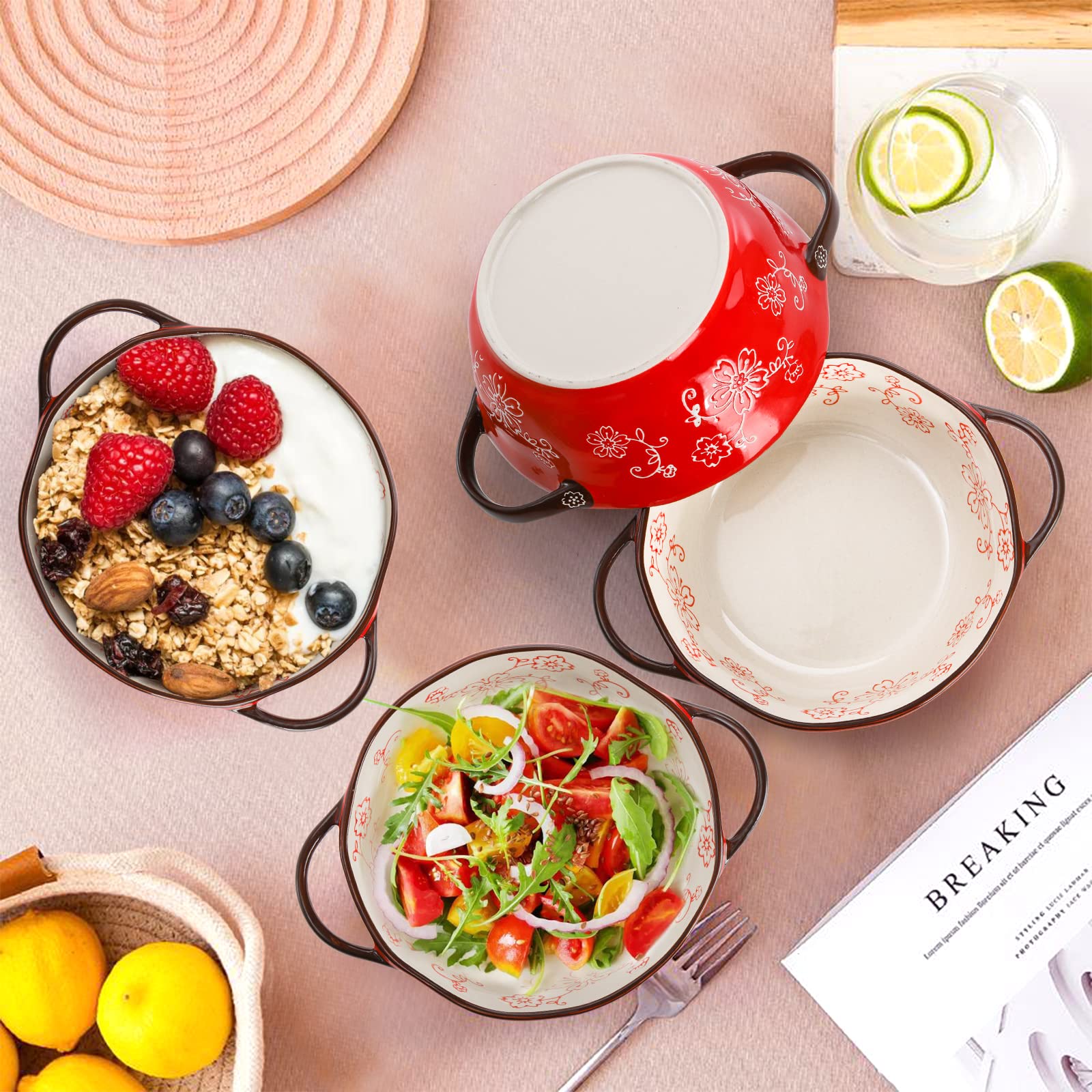 AVLA porcelain serving bowls for versatile table settings.