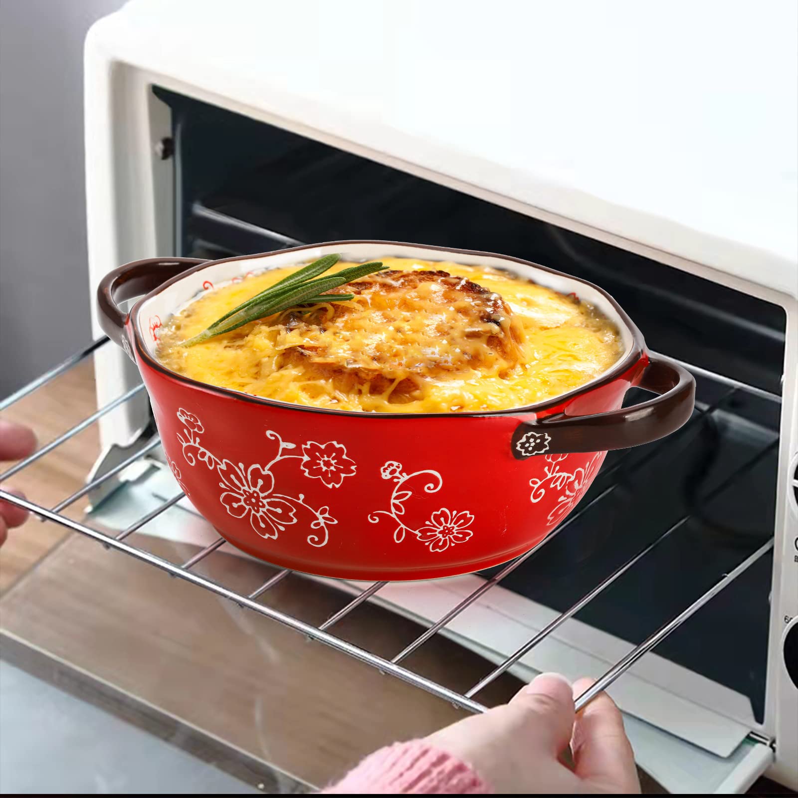 AVLA stackable ceramic bowls save cabinet space.