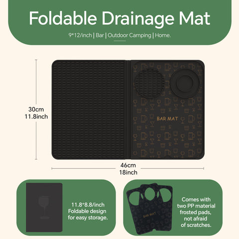 AVlovasd Bar Mat Rimmed Tray helps rim glasses with salt or sugar.