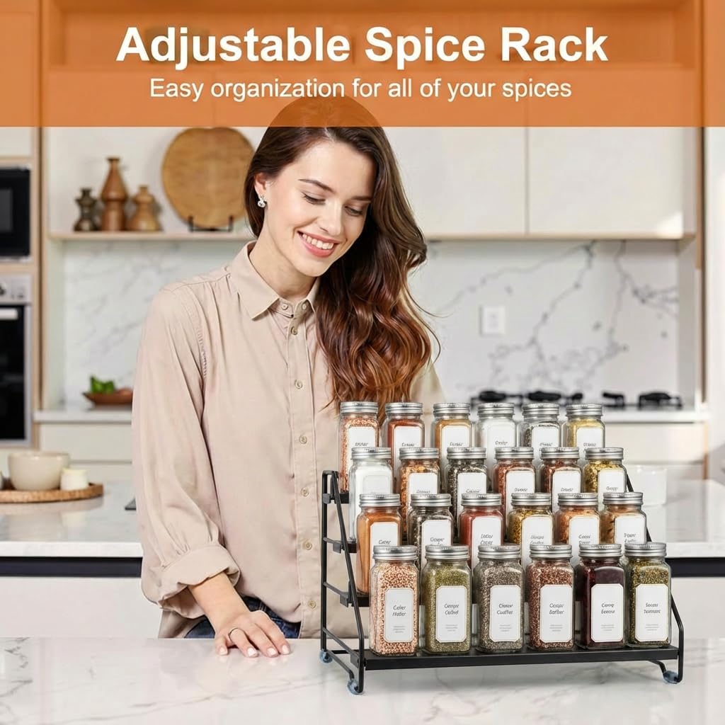 AVMDOM countertop organization keeps spices within easy reach