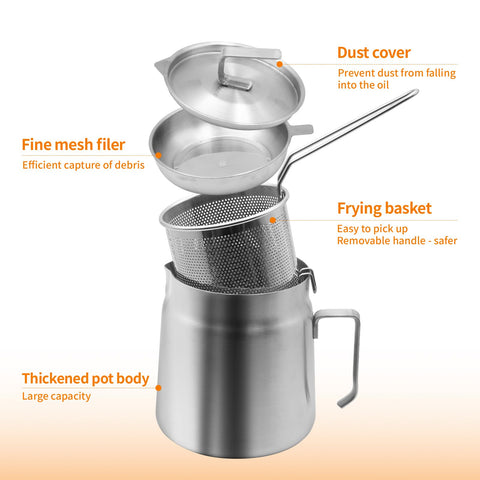 AVOWB.T.Q stainless steel construction emphasizes durability and easy cleaning for daily cooking
