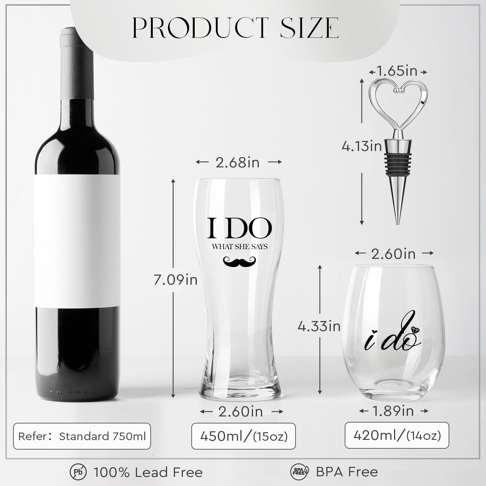 AW BRIDAL pilsner beer mug featuring humorous text for wedding celebrations