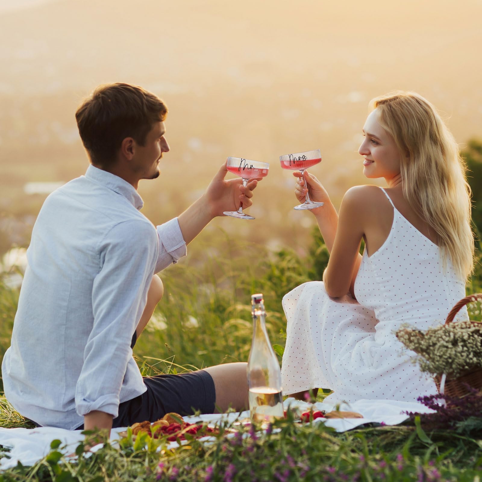 AW BRIDAL glasses suitable for champagne, cocktails, or dessert servings during celebrations