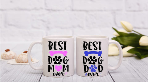 Mugs arranged as a thoughtful gift set for weddings or anniversaries.