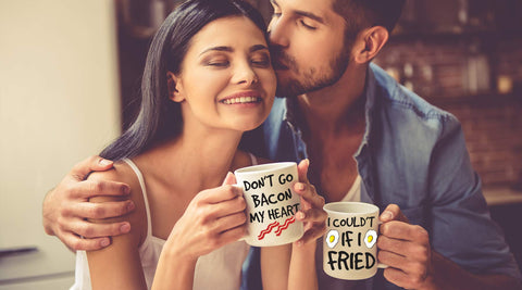 AW Fashions Don't Go Bacon My Heart mug for his and hers use