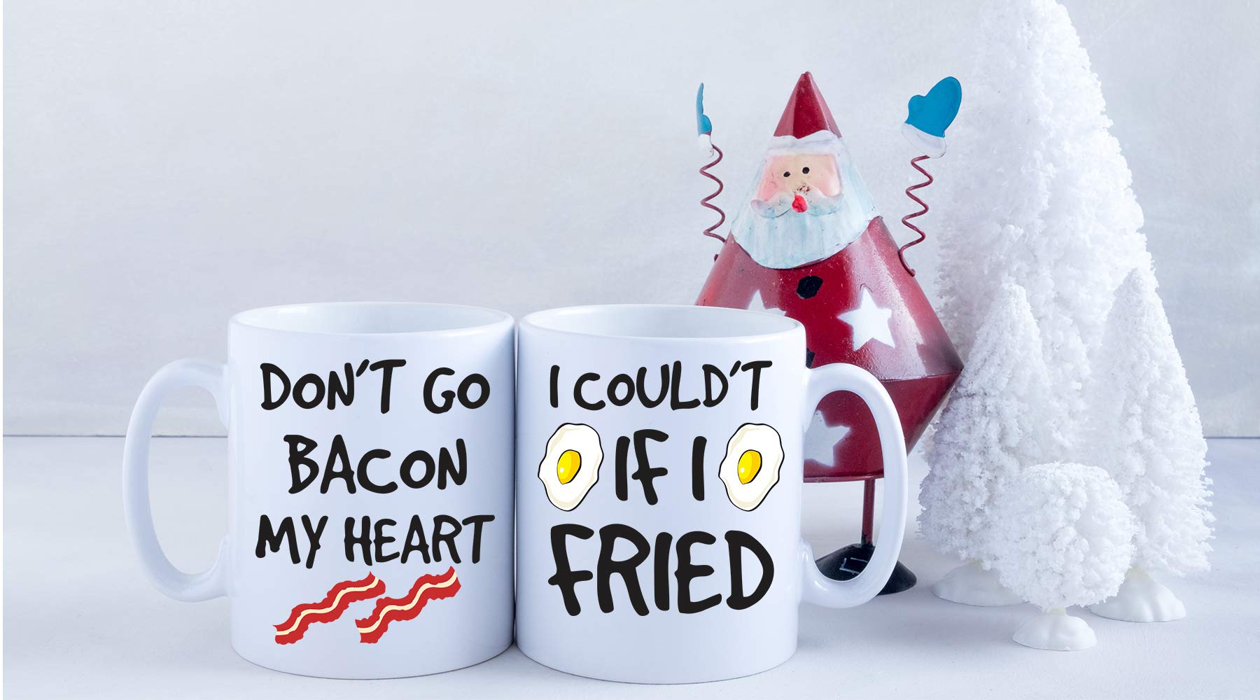 AW Fashions Don't Go Bacon My Heart mug pair back doubles as a cute gift detail