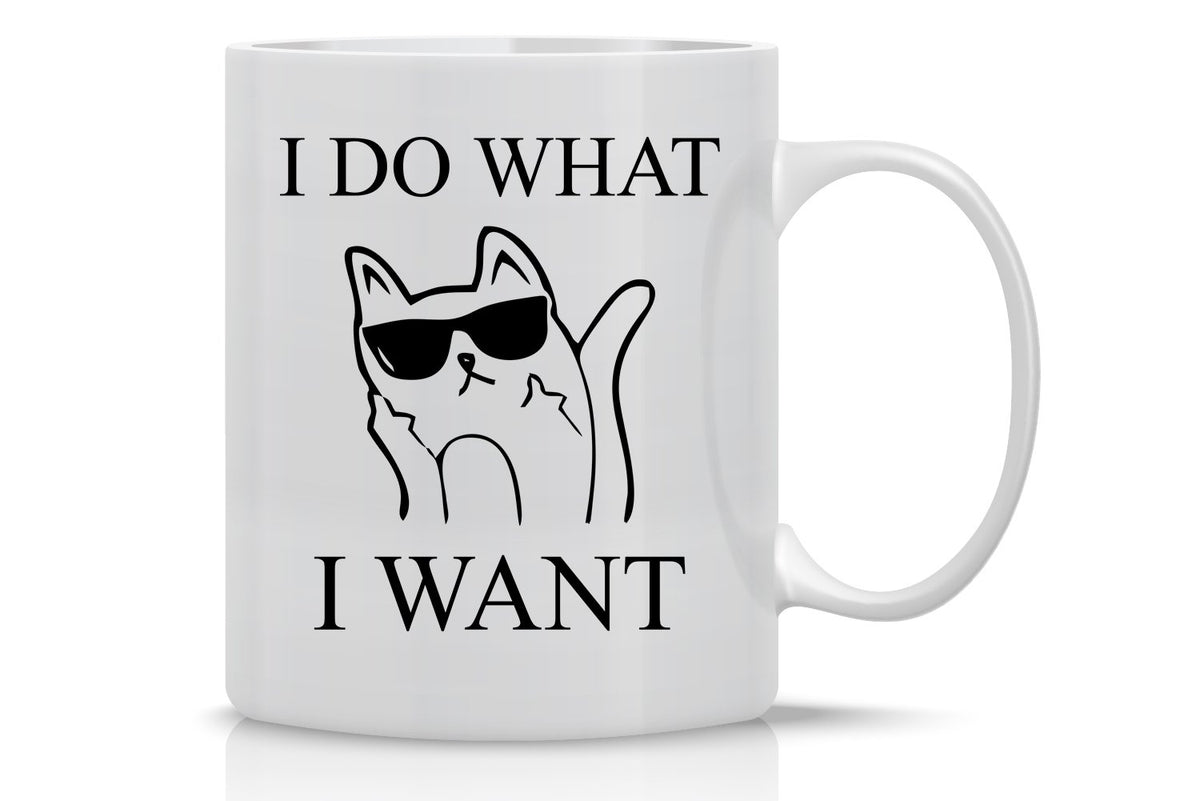 AW Fashions Grumpy Cat Mug front view, cozy mornings with a smile