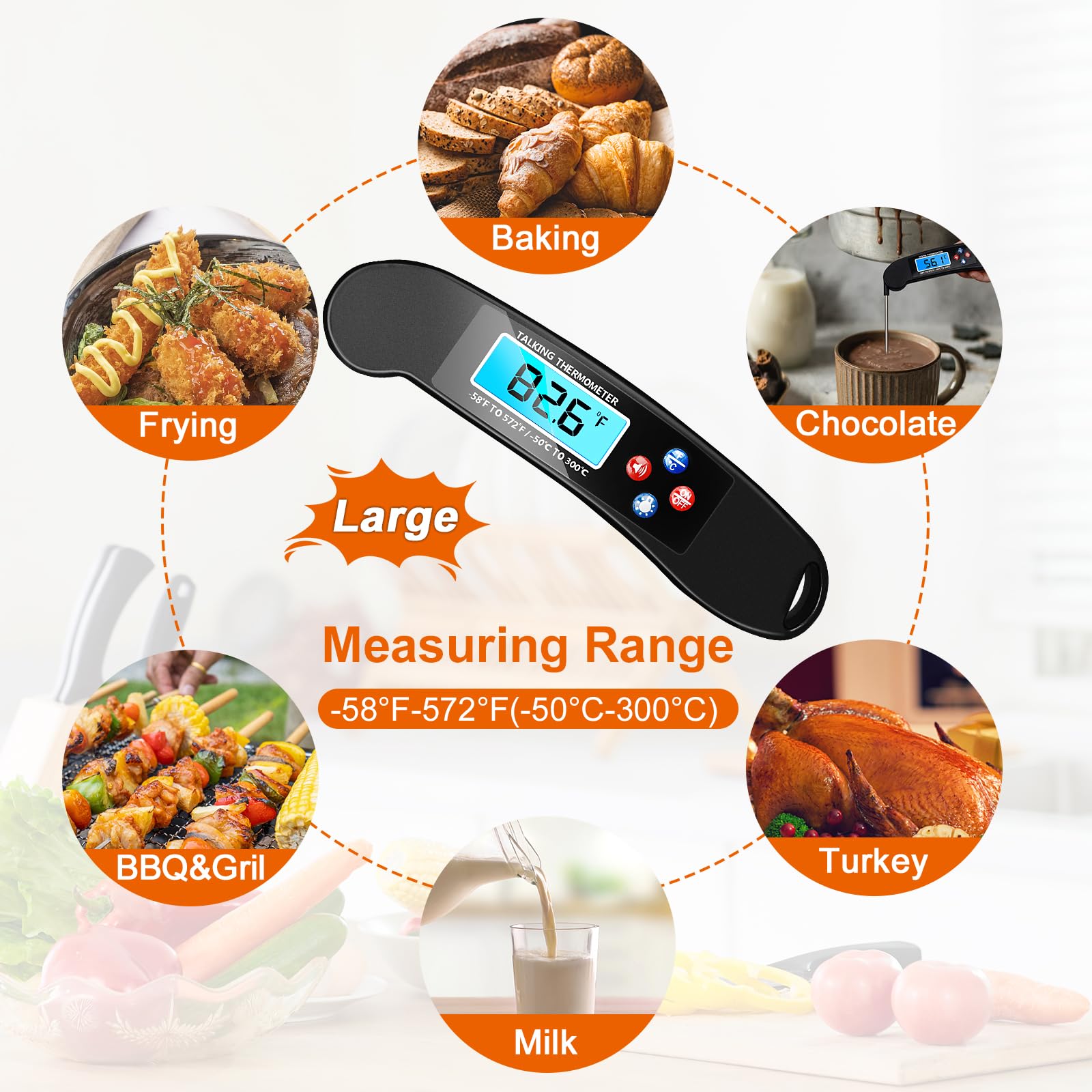 Awaiymi talking thermometer for liquids like soups, milk, and beverages.