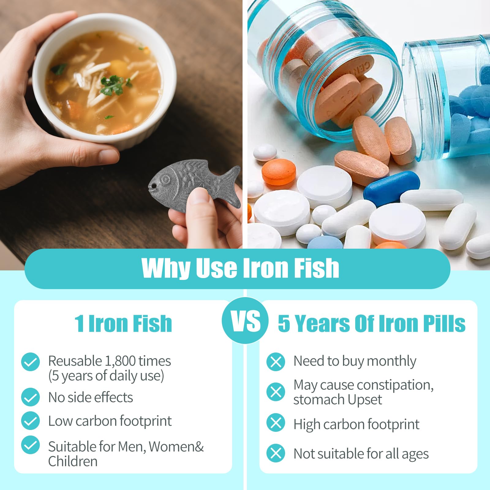 Awaiymi iron fish hooks and dry cloth help rust-free maintenance