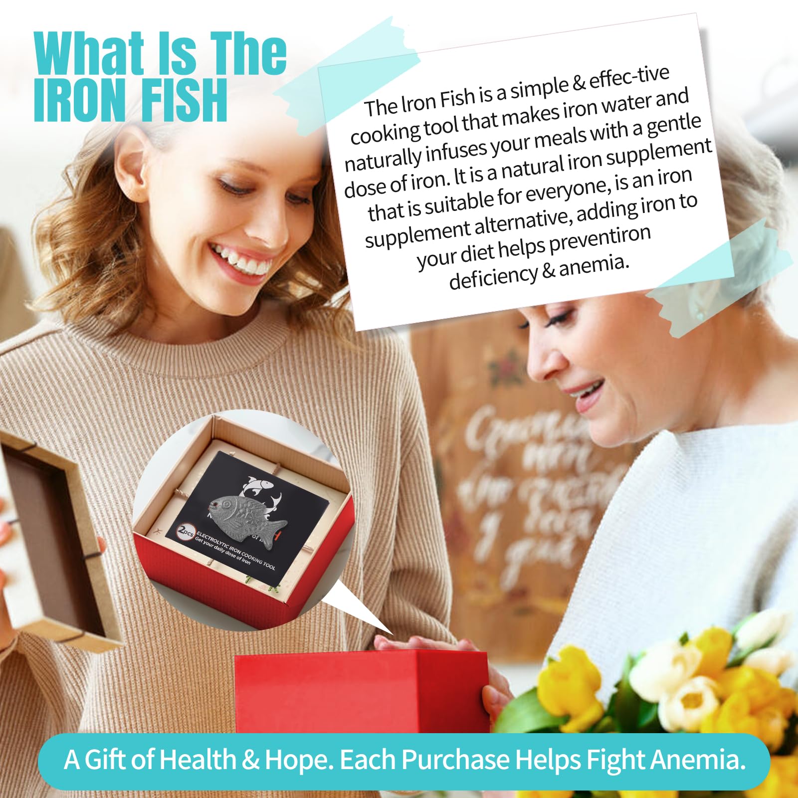 Awaiymi iron fish versatile-use fits coffee, rice, soups, and more.