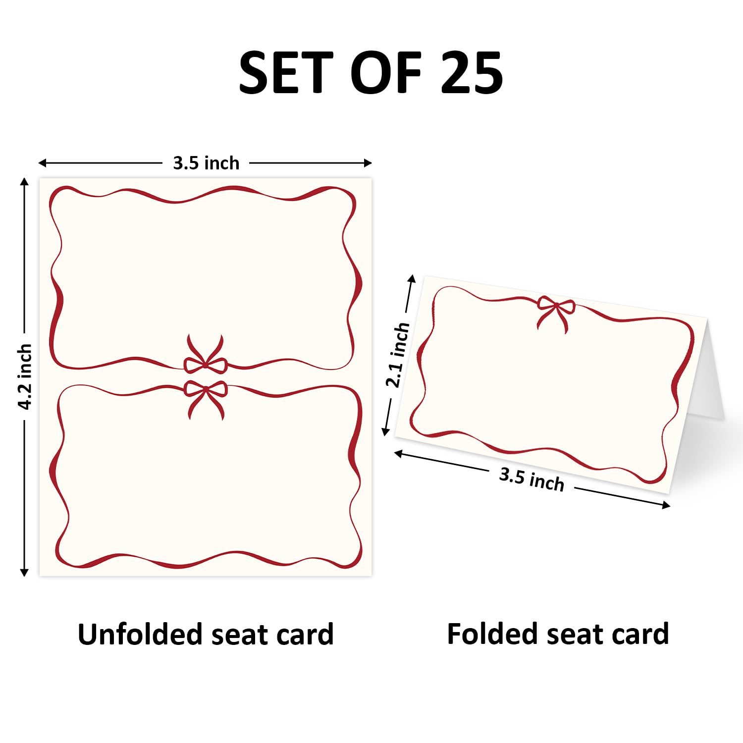 AWDSTN thick smooth paper place card stands upright easily.