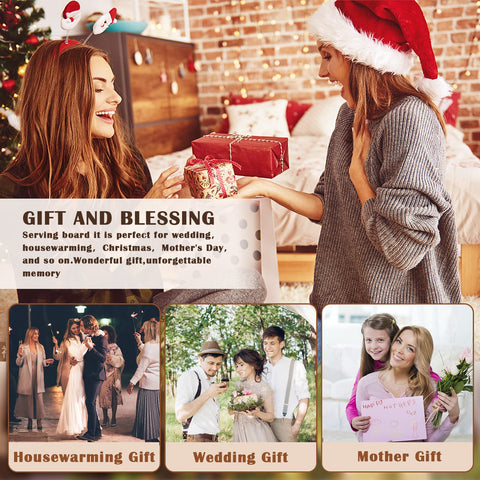 Aweyka charcuterie-ready board for cheese, bread, and fruit sharing.