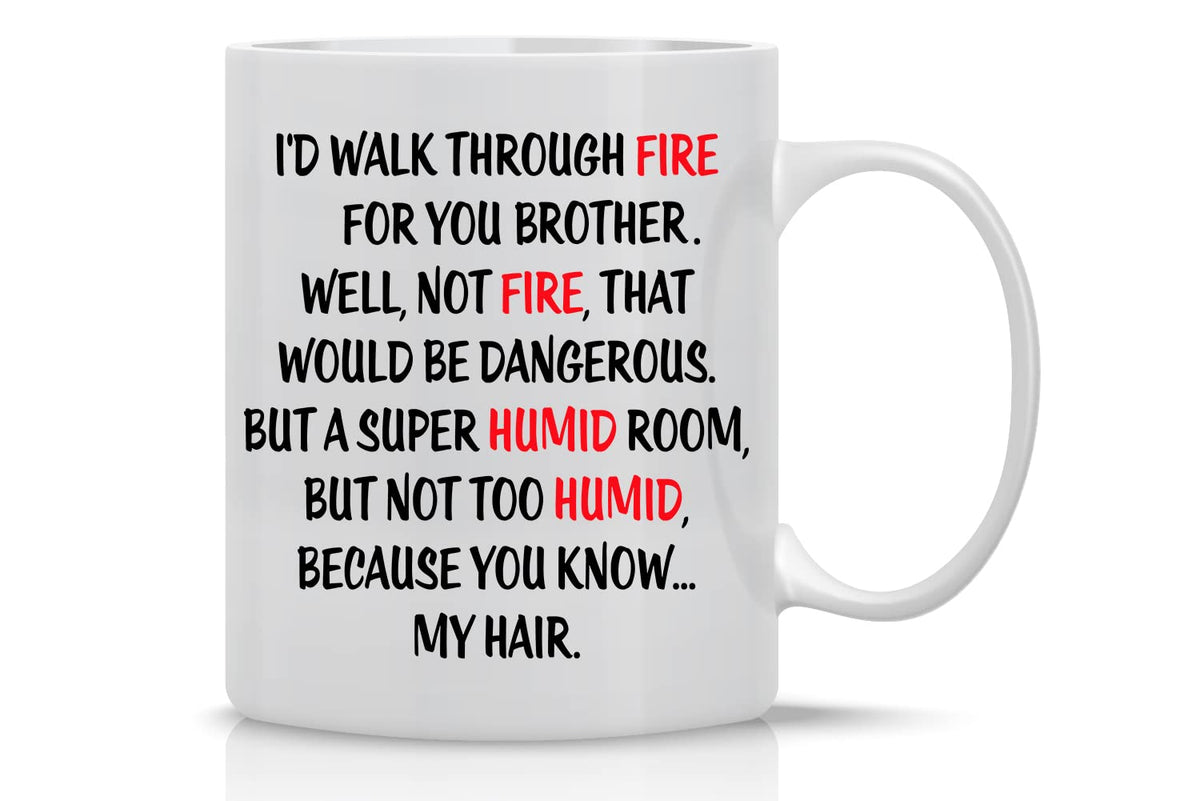 AW Fashions 11oz brother mug front view for daily coffee ritual